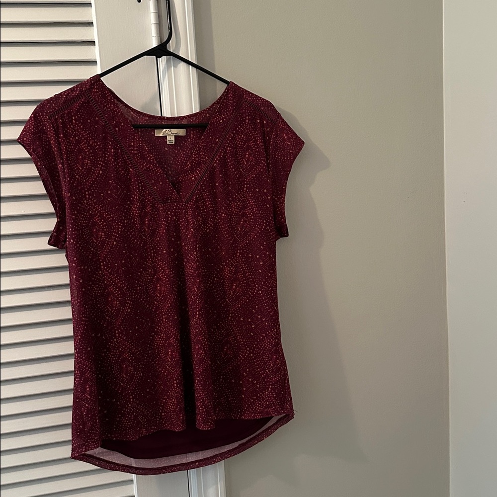 Stitch Fix Les Serein Malia Short Sleeve Mesh Knit Top Womens Large